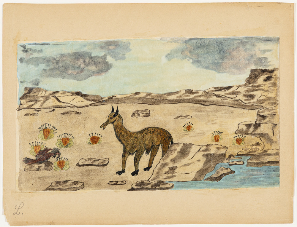 Marslandschaft, gemalt von Hélène Smith.