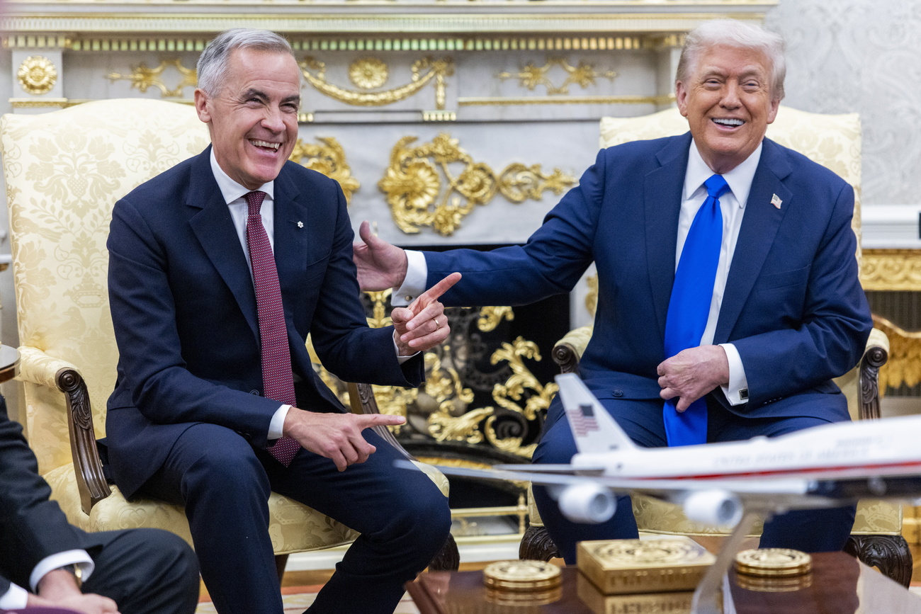 Happier days: Mark Carney and Donald Trump in the Oval Office in October 2025.