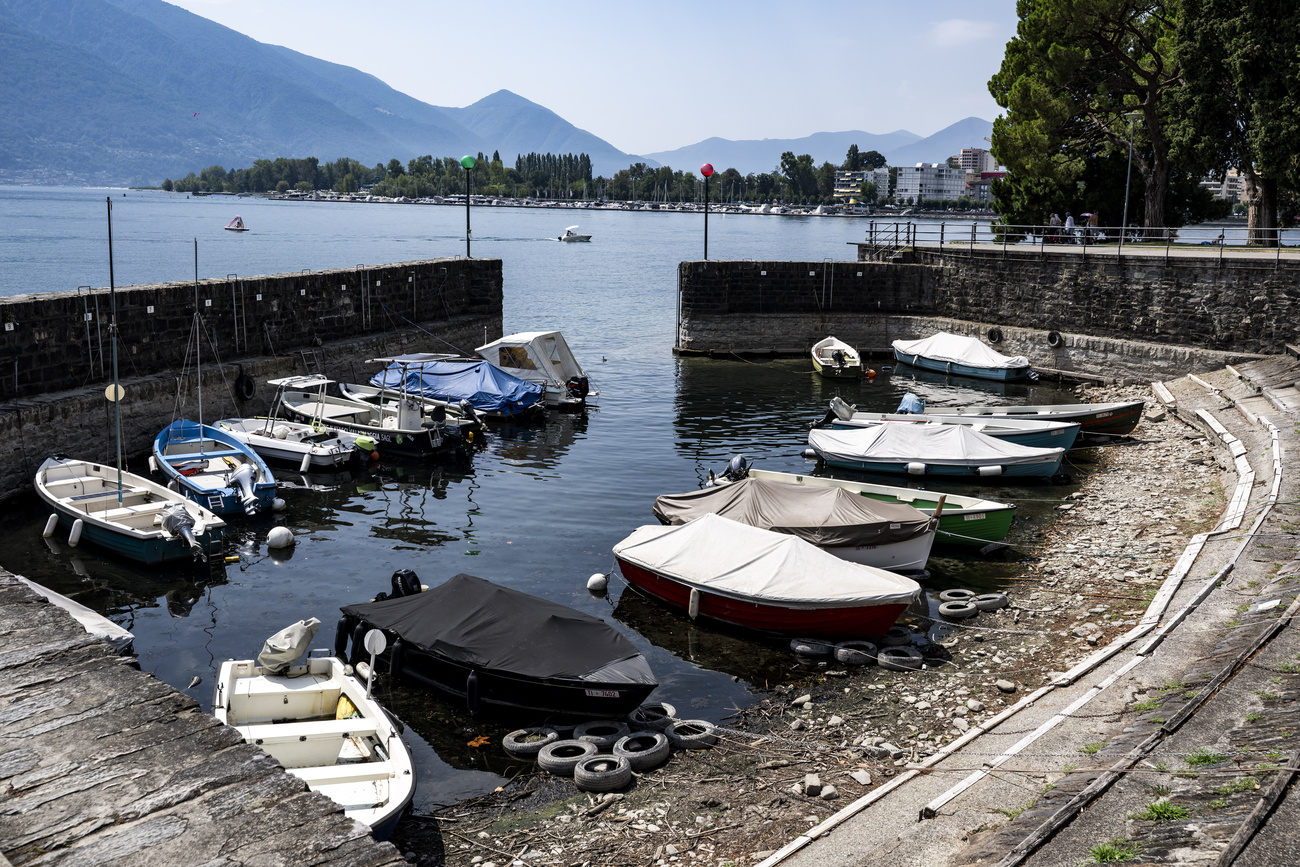 Tiefer Wasserstand am Lago Maggiore: Italien und die Schweiz streiten um den Wasserpegel.