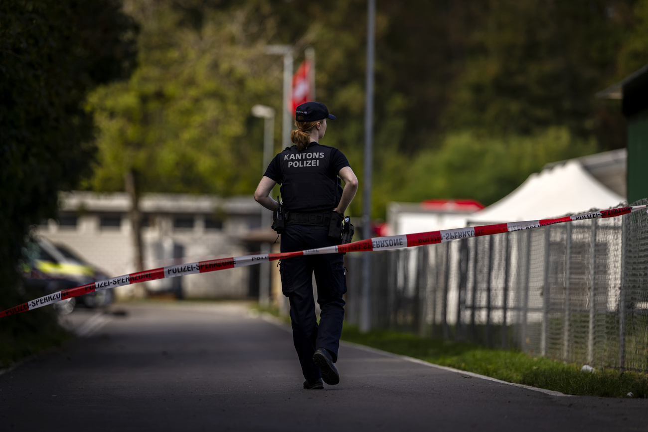 Polizistin in Aarau nach dem tödlichen Anschlag