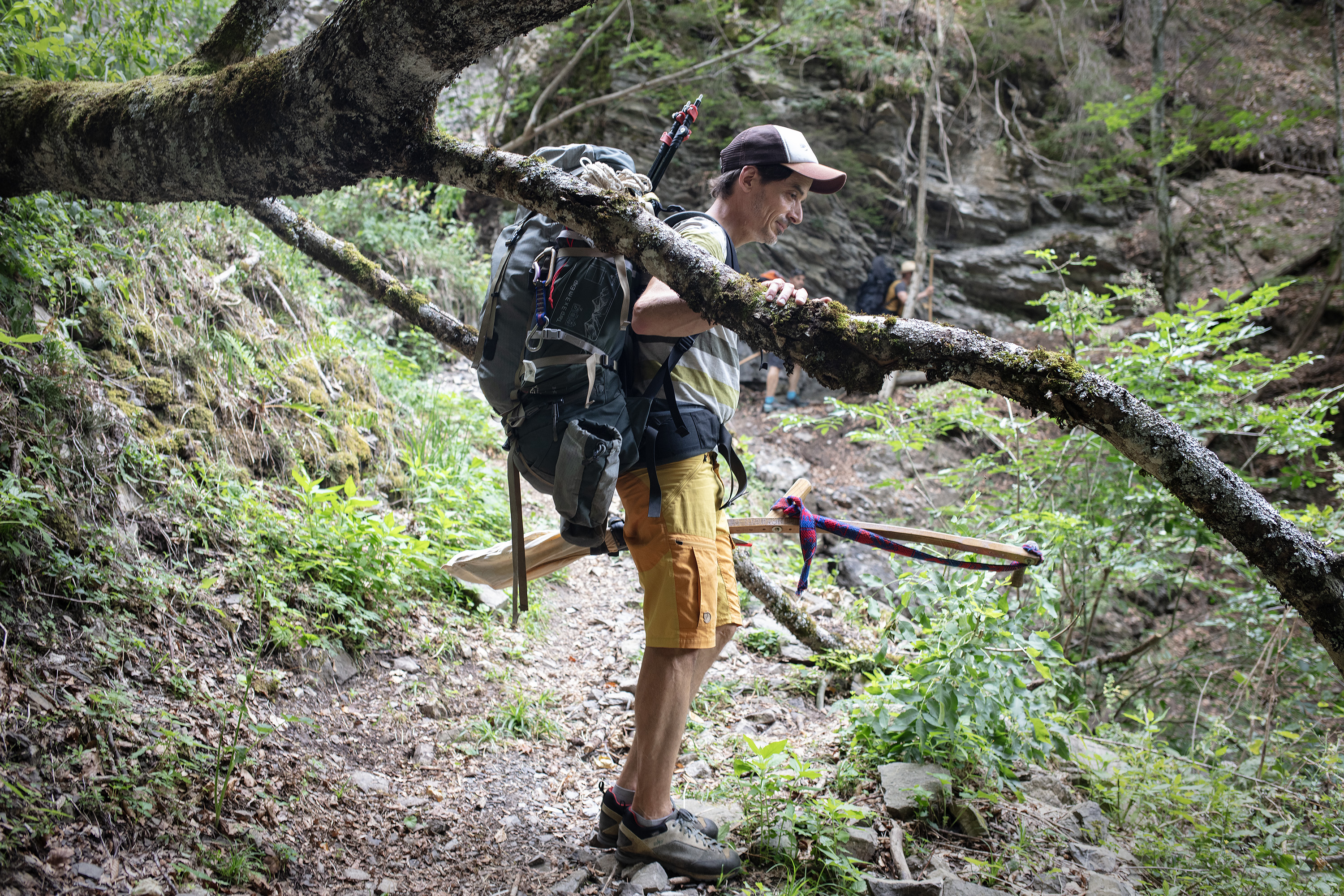 A person on a path