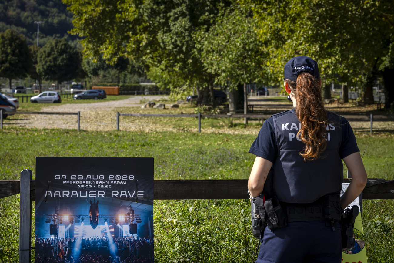 Police have cordoned off the area around the rave party