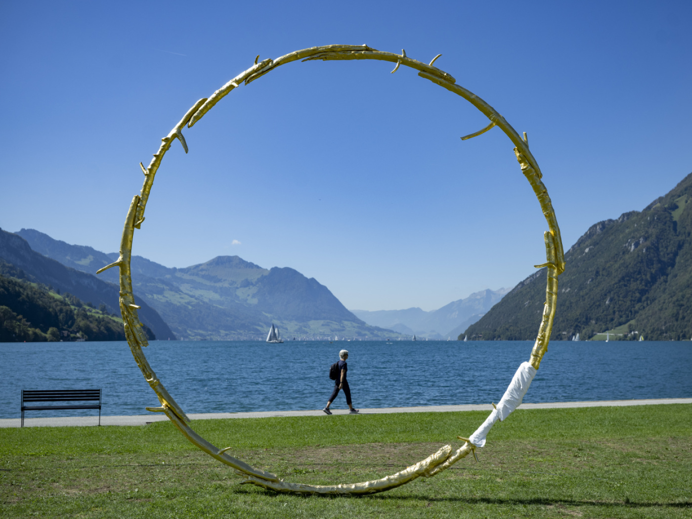 A Rondinone installation now adorns Auslandschweizerplatz