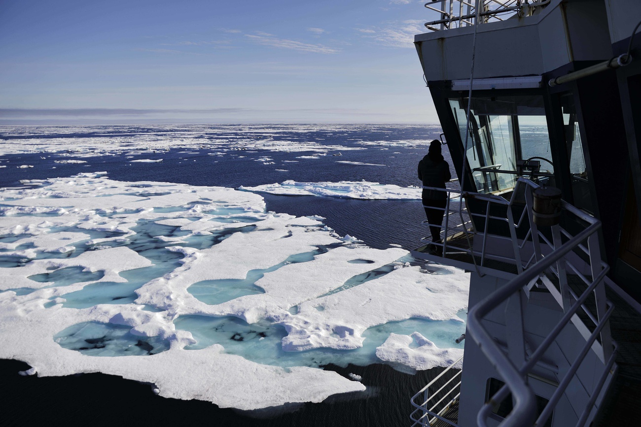 Vue sur la mer glaciale depuis le bateau