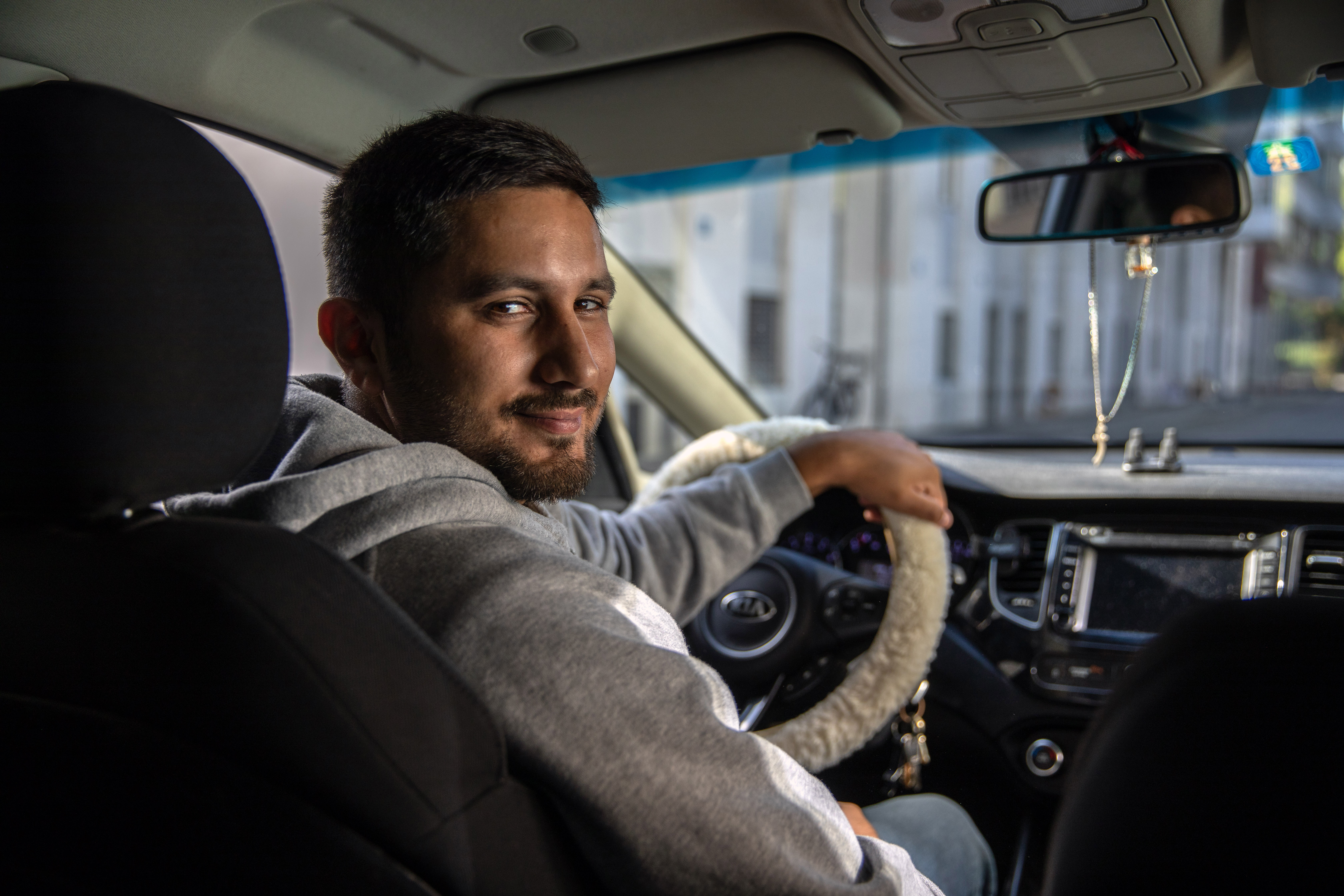 Cem Kurun portrait inside the car