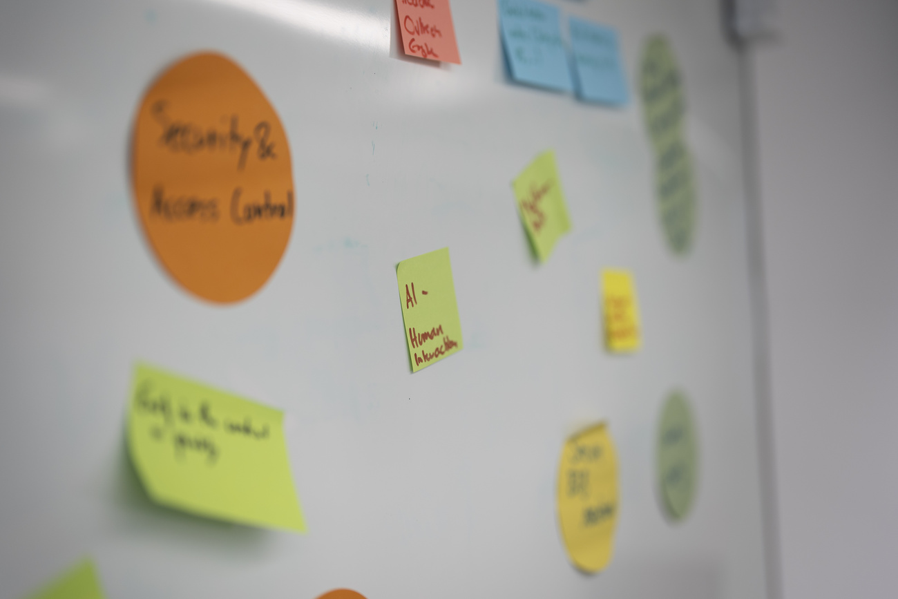 Ideas board at Swiss start-up