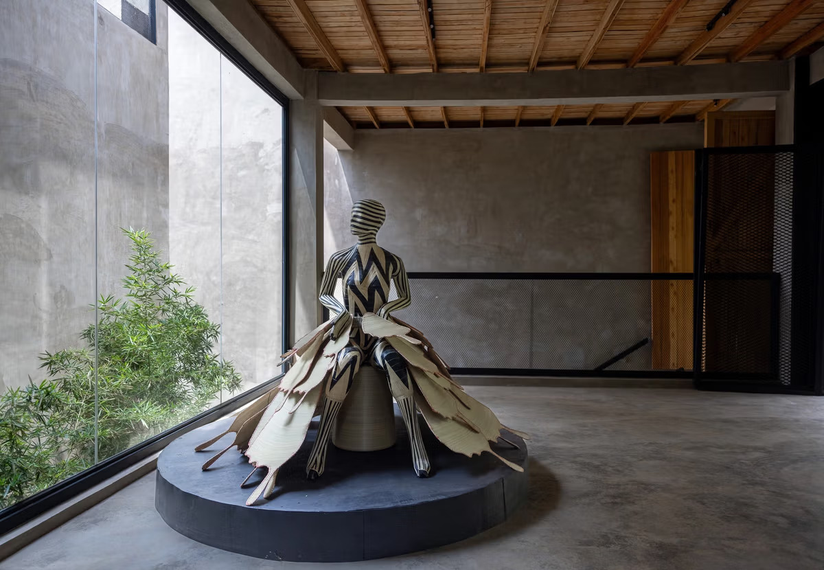 The Gihanga Institute of Contemporary Art opened in December 2025. Artwork on show: 'Umukobwa #7' by Cedric Mizero in collaboration with Michealine and Mackson Muhawenimana.