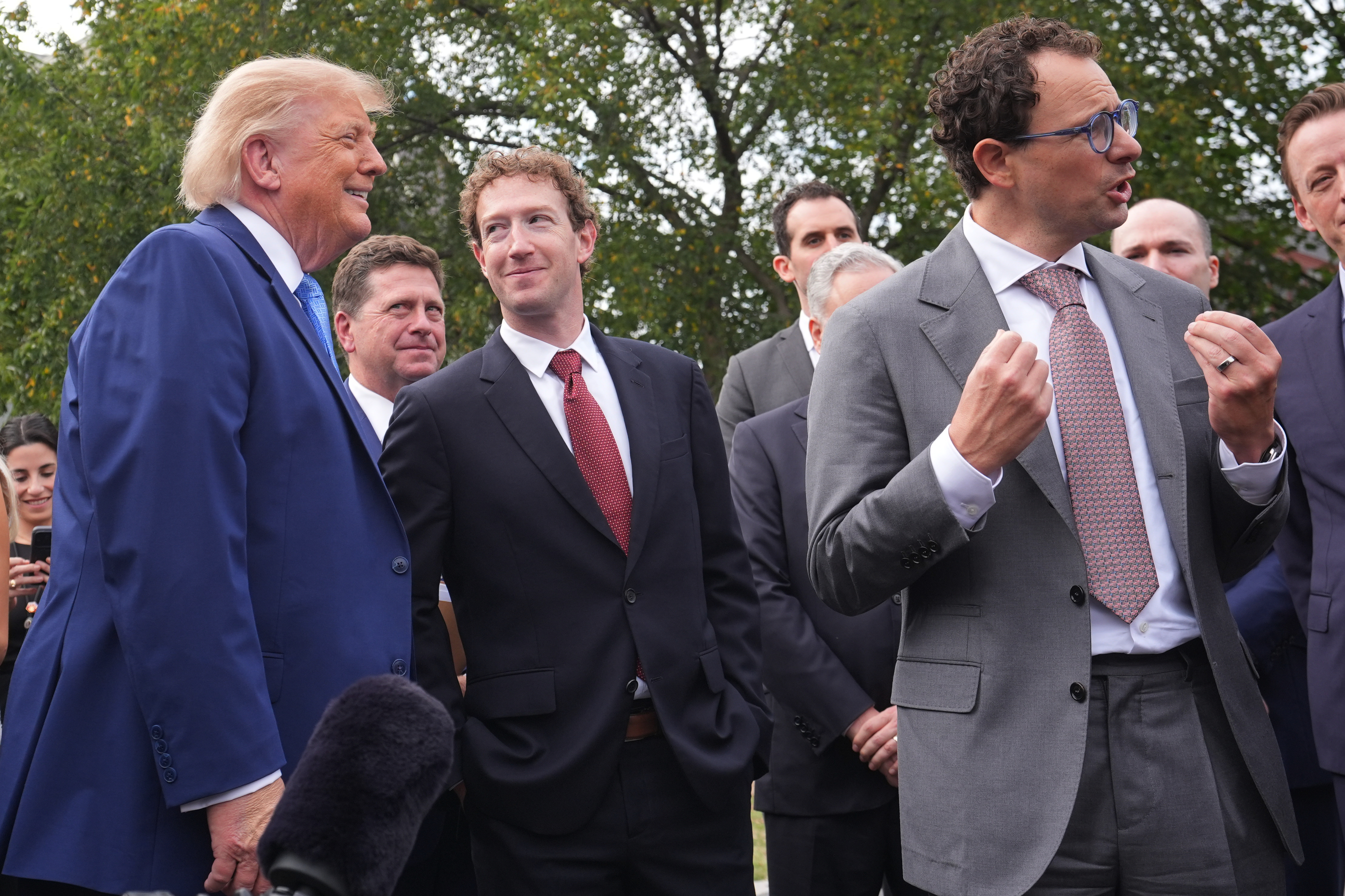 US President Donald Trump and AI executives