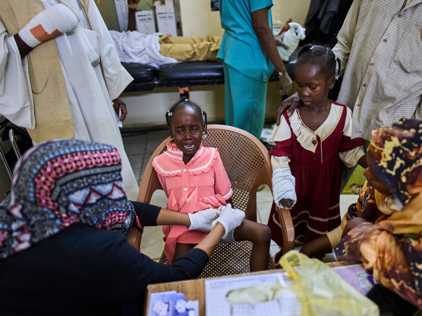 ein Kind im Sudan erhält eine medizinische Behandlung