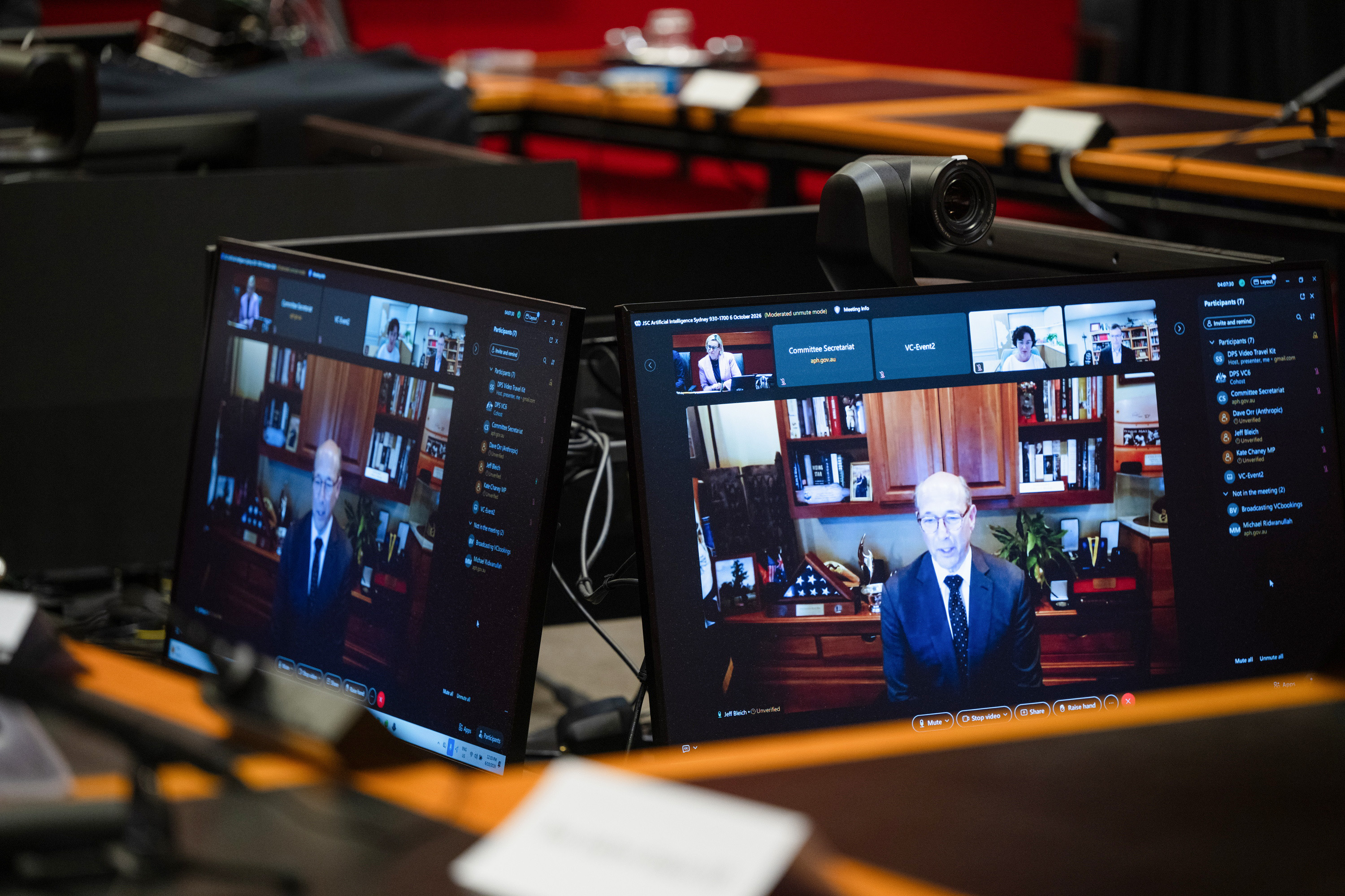 screens with a conference