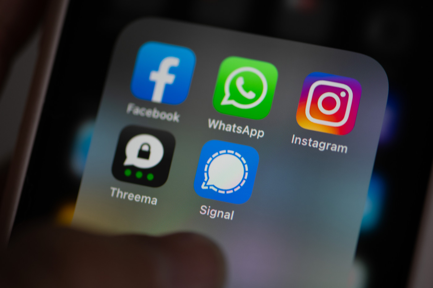 icone su uno smartphone