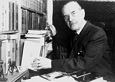 Thomas Mann at a desk