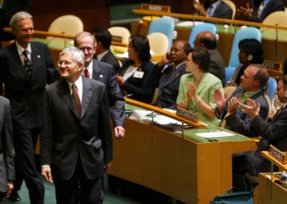 国連総会に参加するジョゼフ・ダイス元外相