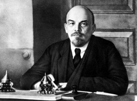 Lenin at a desk