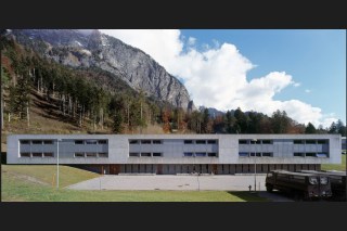 Truppenunterkunft des Waffenplatzes St. Luzisteig bei Fläsch, Kanton Graubünden