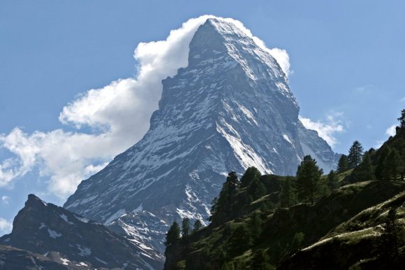 The iconic Matterhorn is in Zermatt