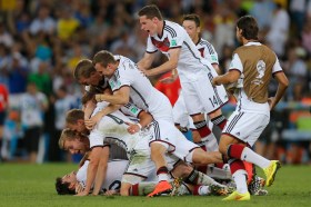 Germany s national team celebrates