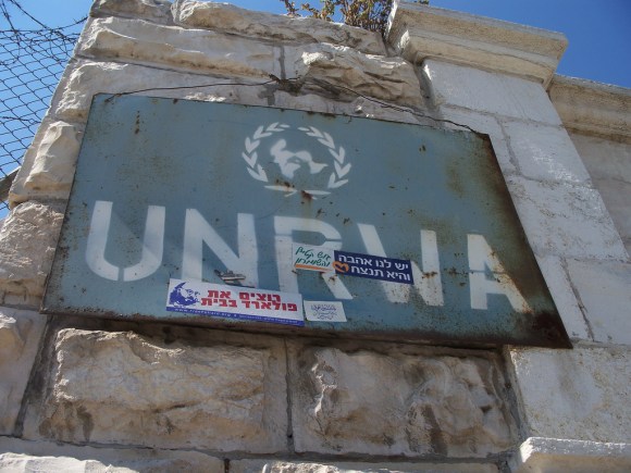 UNRWA sign Gaza conflict