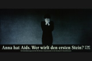 １９９０年のHIV予防の広告