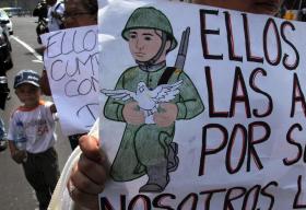Manifestación en solidaridad con las víctimas de las ejecuciones extrajudiciales