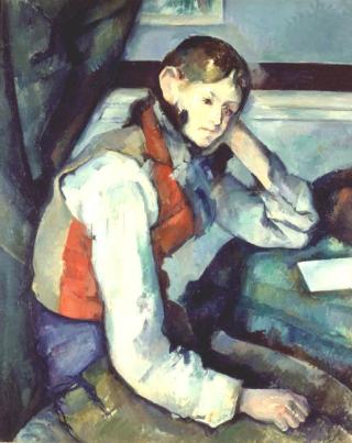 Cézanne: El niño del chaleco rojo
