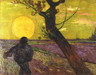 Vincent van Gogh (1853-1890): Sembrador a la puesta de sol, 1888