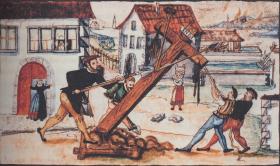 クラウス・ホッティンガーがシュターデルホーフェンにある十字架をなぎ倒す様子