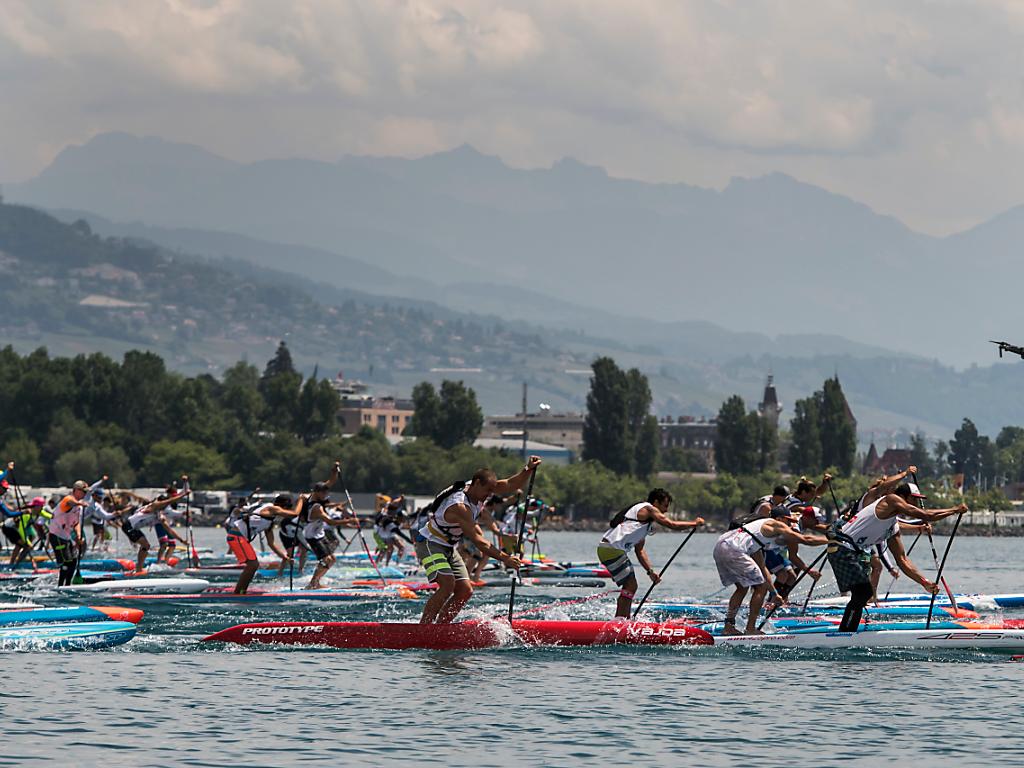Course de paddle sur le Léman SWI swissinfo.ch