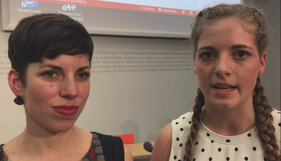 Die Nationalrätin und die jugendliche Ideengeberin als engage.ch-Gespann: Lisa Mazzone und Nina Müller.