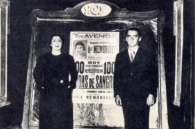 Lola Membrives y Federico Garcia Lorca presentando Bodas de Sangre (1933)
