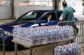 free water supplies handed out in swiss village