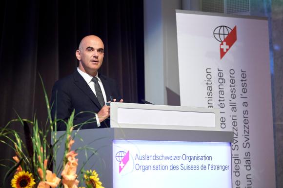 Alain Berset no congreso da OSE, Basileia
