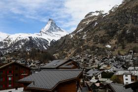 Zermatt e o Matterhorn ao fundo