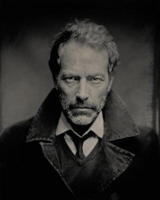 black and white photographic portrait of a man