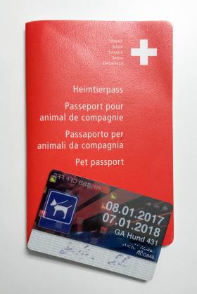 ペットのパスポートと乗車券