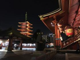 Templo Sensoji em Tóquio à noite