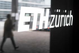 The sign ETH Zurich on a window