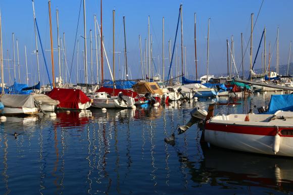 日内瓦湖畔众多的游船港口
