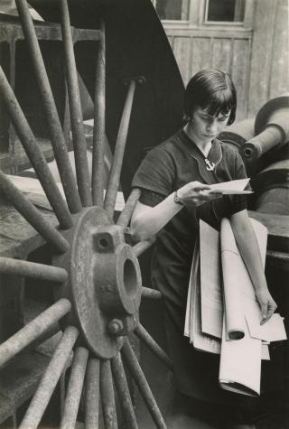 Berti en la fábrica de maquinaria de Oerlikon, 1936
