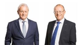 Pro-Tell-Präsident Hans-Peter Wüthrich (links) und Jean-Luc Addor, Vizepräsident.