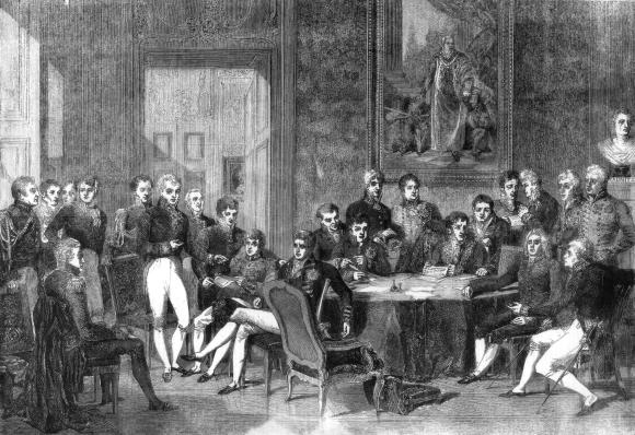Gravura retratando o Congresso de Viena de 1815