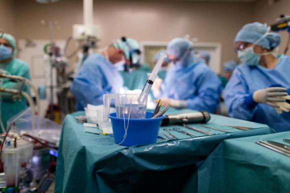 Medical staff in an operating room