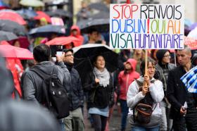 Manifestación contra el reenvío de menores solicitantes de asilo