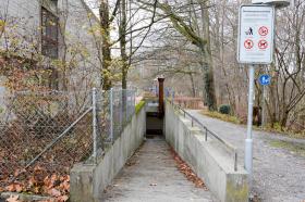 Entrada a un búnker en Zúrich
