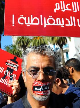 Tunisian protester