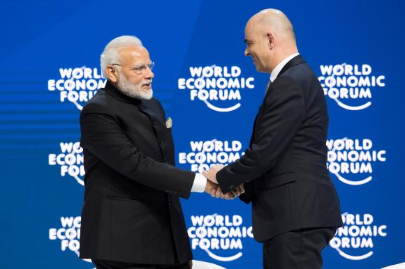 El Primer Ministro indio y el Presidente suizo