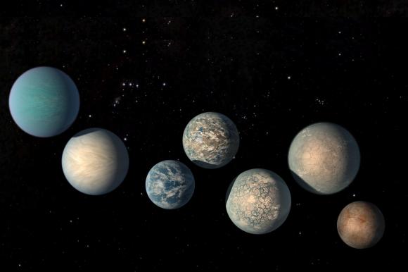So sieht ein Künstler die sieben Planeten von Trappist 1