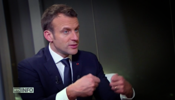 Emmanuel Macron interviewed by RTS