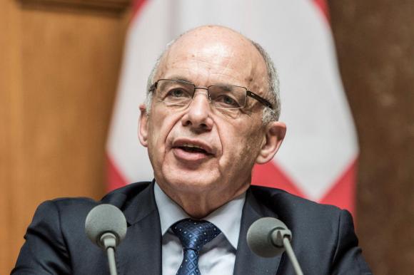 Finance minister Ueli Maurer speaks at the Swiss Federal Council