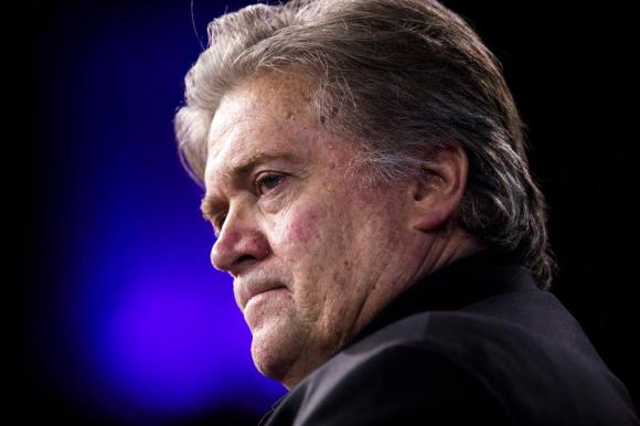 Steve Bannon speaks at the 44th Annual Conservative Political Action Conference in Maryland, USA in February 2017